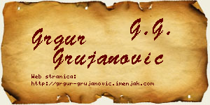 Grgur Grujanović vizit kartica